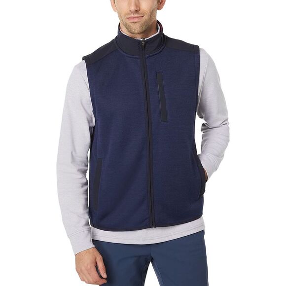 Vineyard Vines Mens Mountain Sweater Fleece Vest Small Vineyard Navy - NWT $128 - Picture 2 of 7
